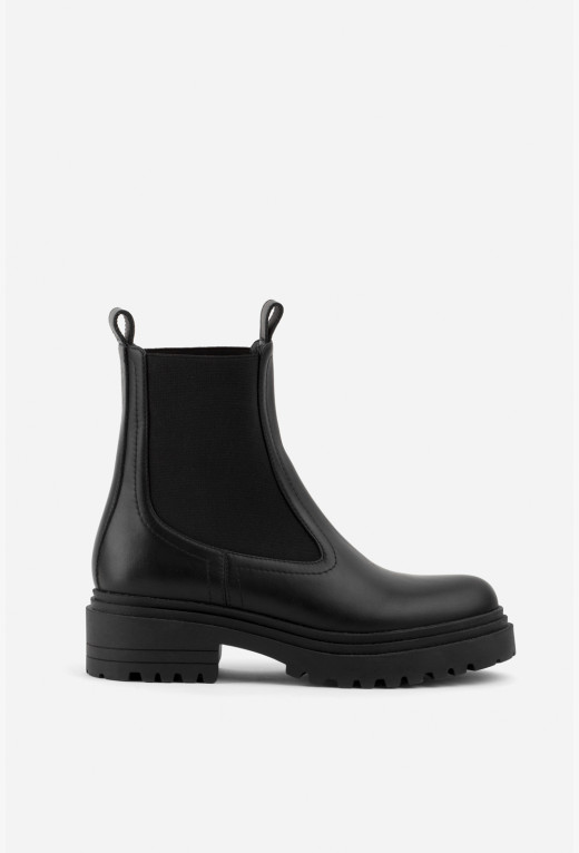 Ava black leather
chelsea boots