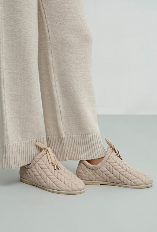 Ботинки-дутики Nallie
из бежевого текстиля