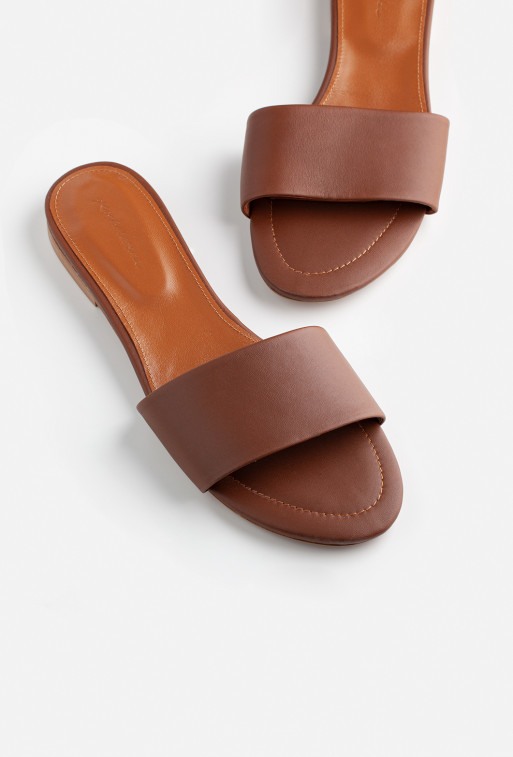 Reese brown leather
sandals