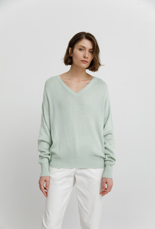 Трикотажний светр Tommy
м`ятного кольору