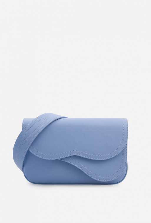Кросбоді Saddle bag 2
з блакитної шкіри /срібло/