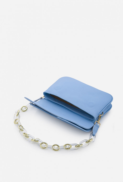 Кросбоді Saddle bag 2 RS
з блакитної фактурної шкіри /золото/