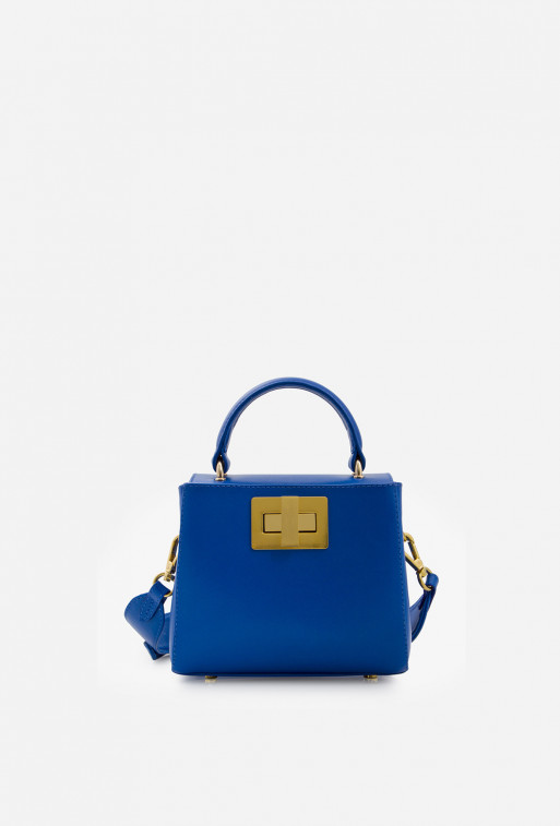 Erna micro RS dark blue leather 
city bag /gold/