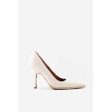 Julia milk satin pumps /9 cm/