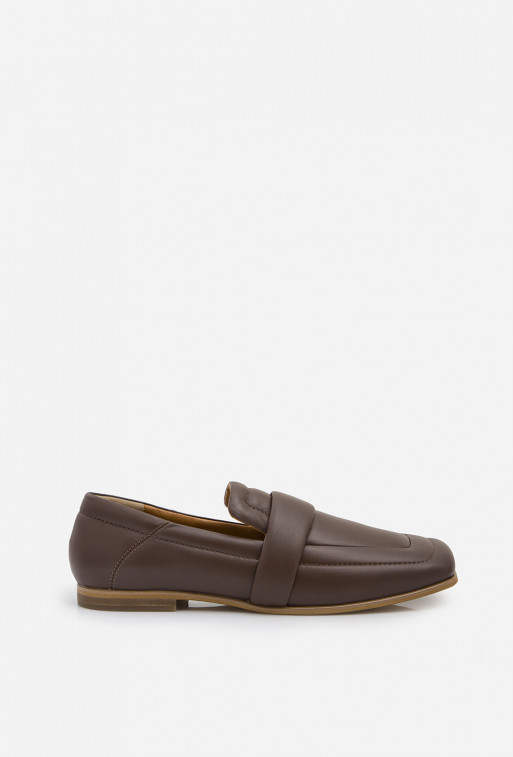 Lesley brown leather loafers