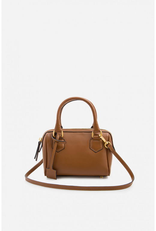 Drew brown leather bag /gold/