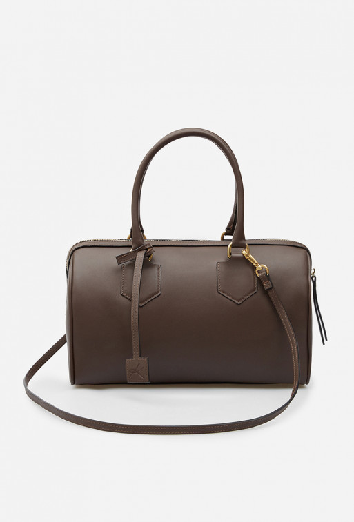 Drew L brown leather bag /gold/