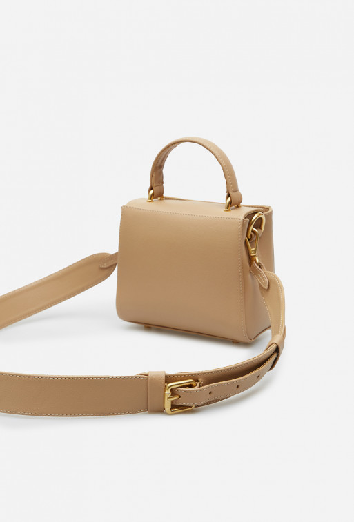 Erna micro RS beige leather bag /gold/