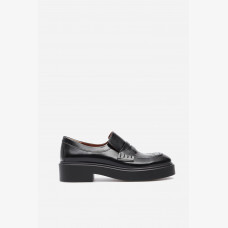 Cameron black shiny leather loafers