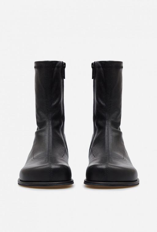 Lenny black leather boots