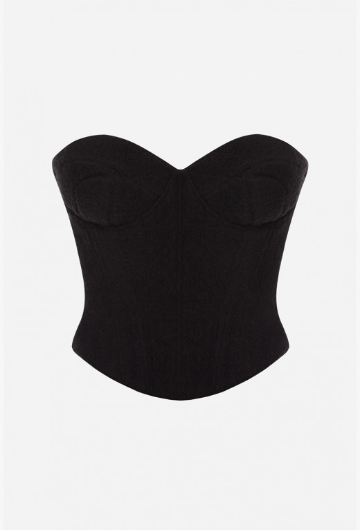 Black rib corset - 1900 грн buy in the Kachorovska online store