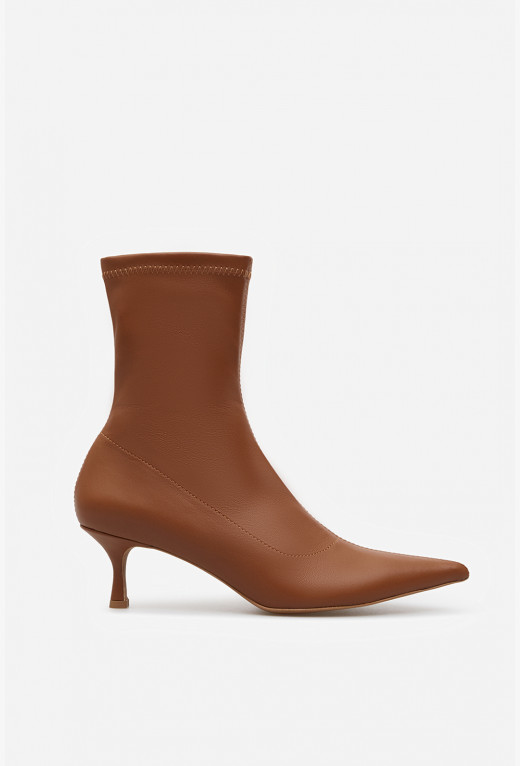 Courtney brown leather ankle boots