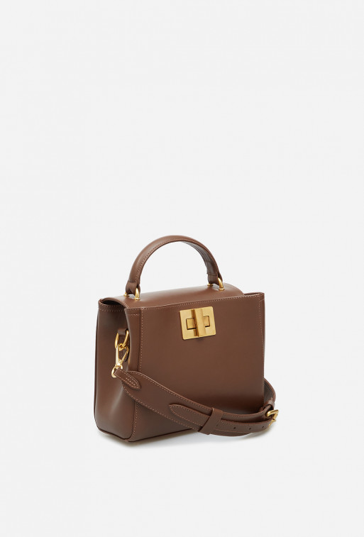 Erna mini RS
brown textured leather /gold/