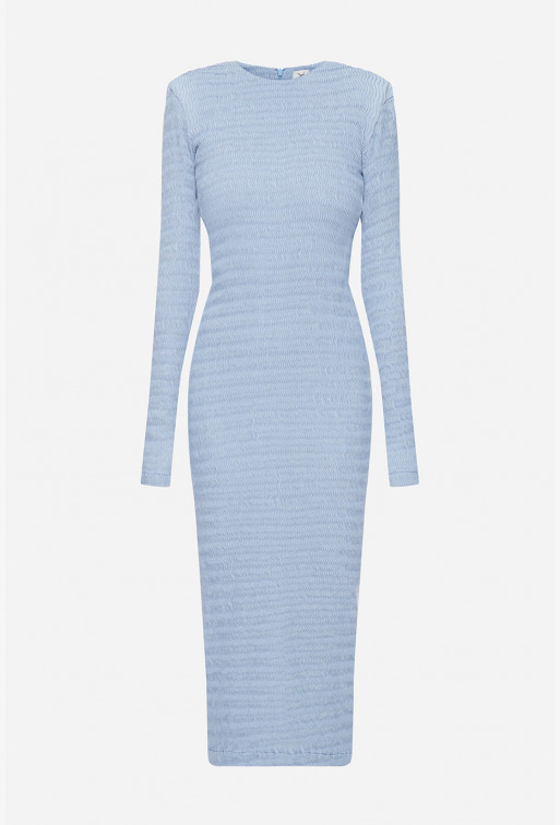 Сукня-міді блакитна фактурна 