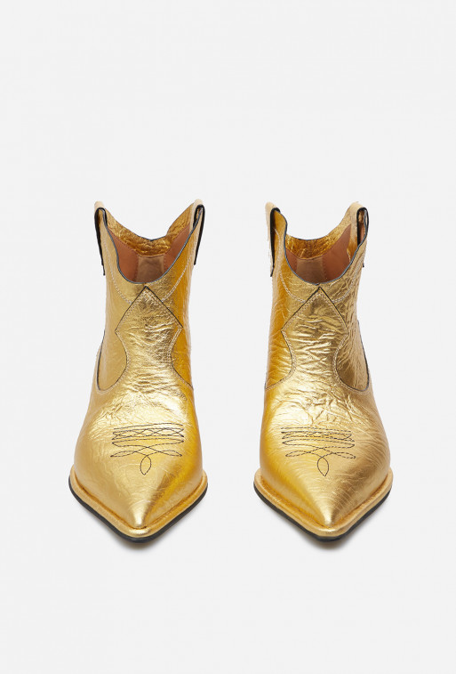 Ковбойки Cherilyn цвет золото кожаные
