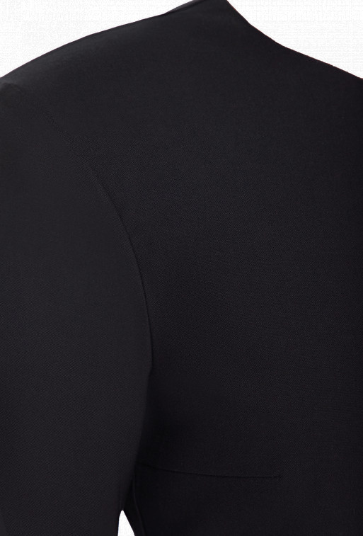 Платье-мини черное с рельефными отсрочками