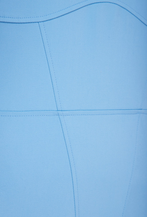 Сукня-міні блакитна з рельєфними відстрочками