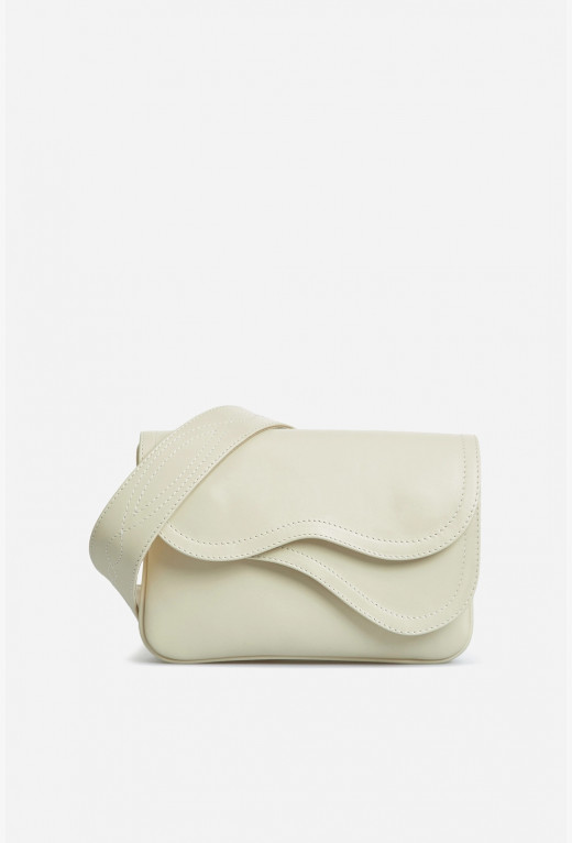 Saddle bag mini milk leather crossbody bag /gold/