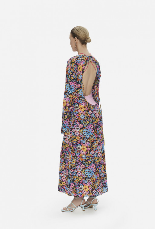 Платье из натурального шелка во флористическом принте