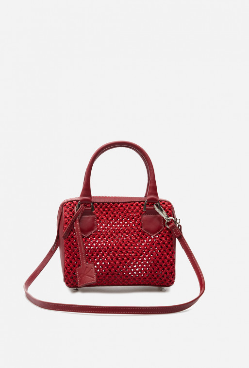 Drew Net Bag red textile shoulder bags  /silver/