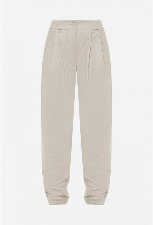 Beige straight pants