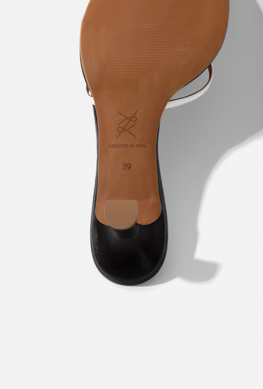 Mona black-white leather
sandals /5 cm/