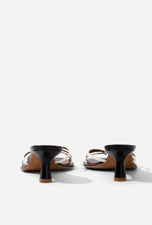 Mona black-white leather
sandals /5 cm/