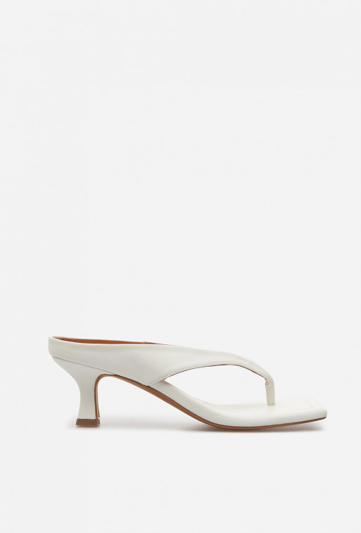 Elsa milk leather
sandals /5 cm/