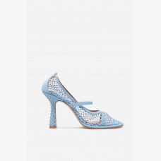 Jerry blue pumps with Swarovski crystals