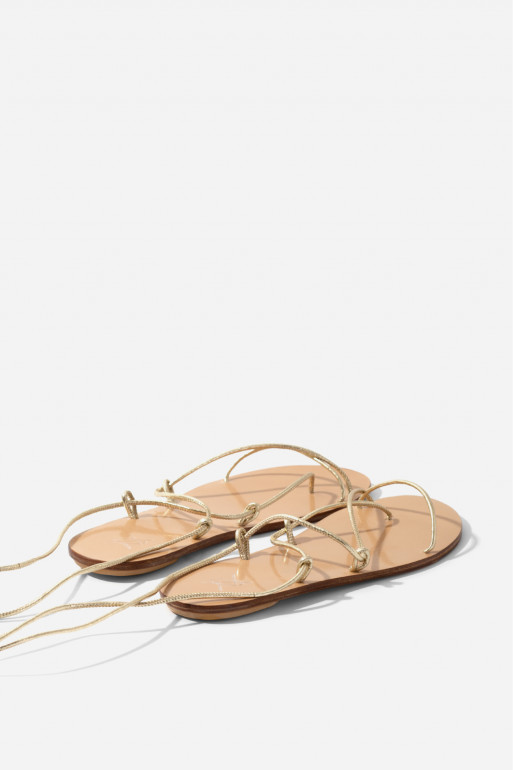 Sandra gold leather
sandals