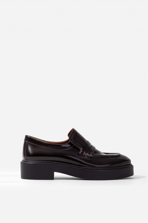 Cameron dark-brown leather loafers