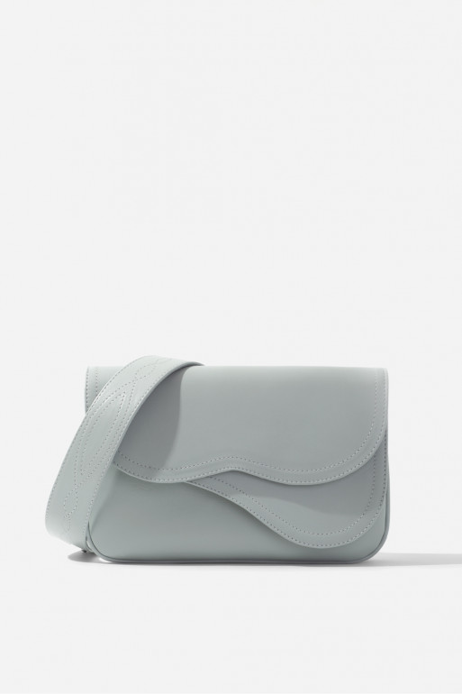 Кросбоді Saddle bag 2
з блакитно-сірої шкіри /срібло/