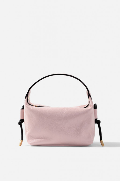Selma micro ligth-pink leather
bag /gold/