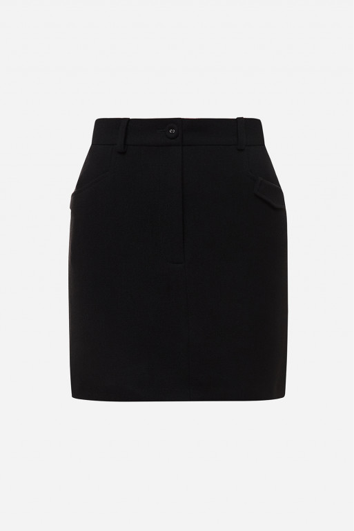 Классическая мини юбка черная