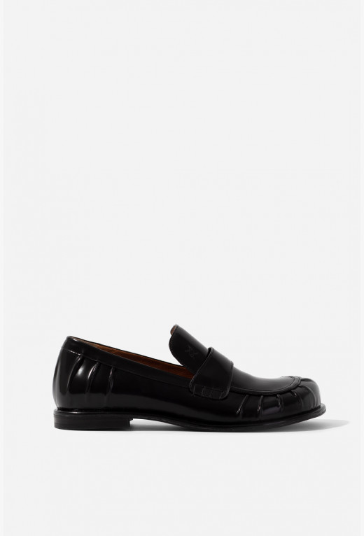 Seleste black leather loafers