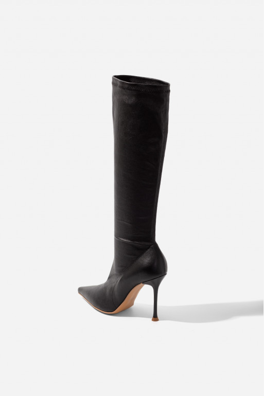 Mira black leather
boots /9 cm/