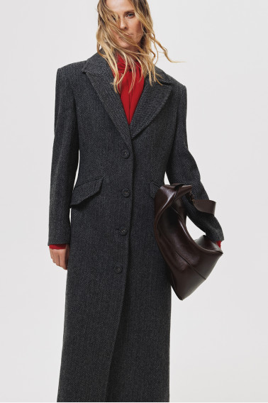 Dark gray fitted coat