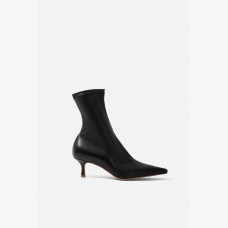 Courtney black leather ankle boots