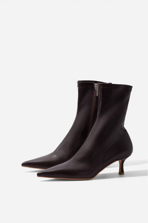 Courtney dark brown leather ankle boots