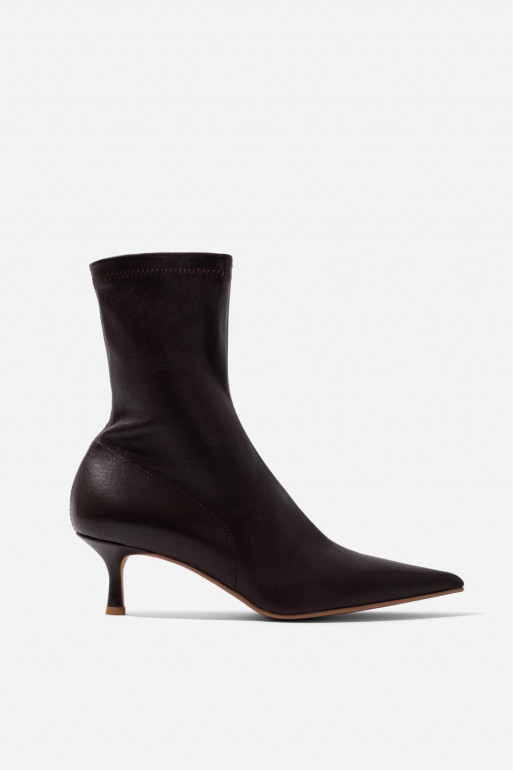 Courtney dark brown leather ankle boots