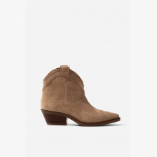 Annie brown suede cowboy boots