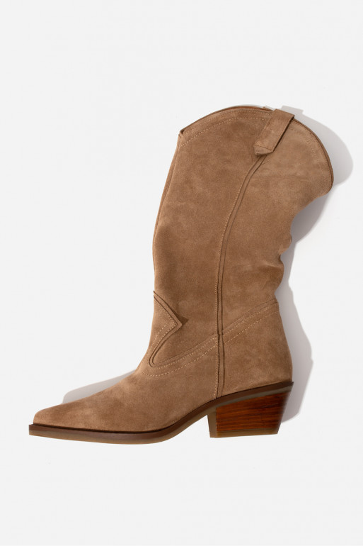 NINA brown suede cowboy boots