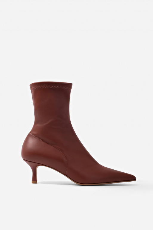 Courtney light-brown leather ankle boots