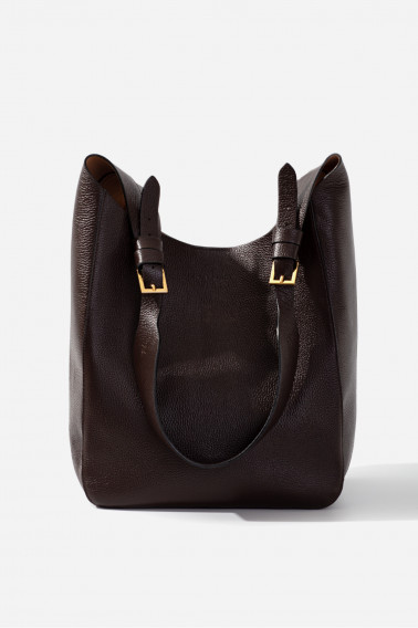 Tasha brown leather hobo-bag