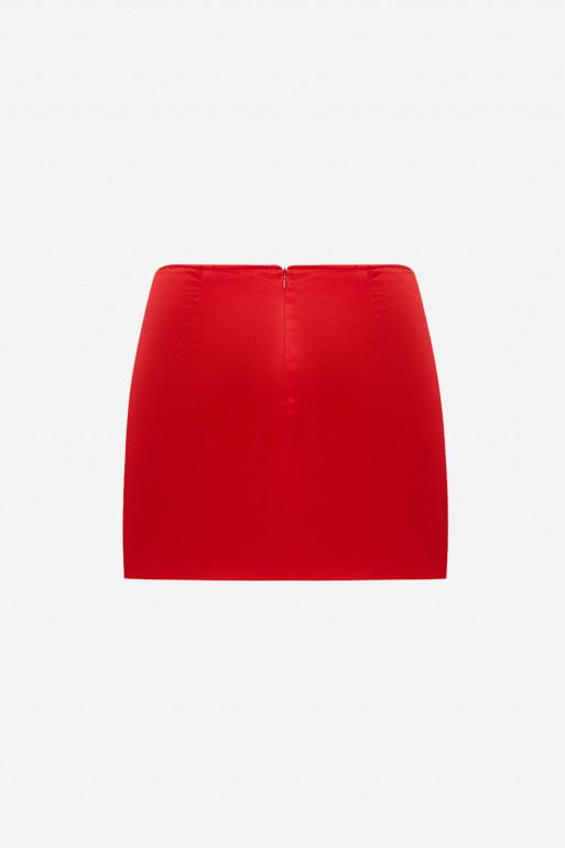 Red mini skirt