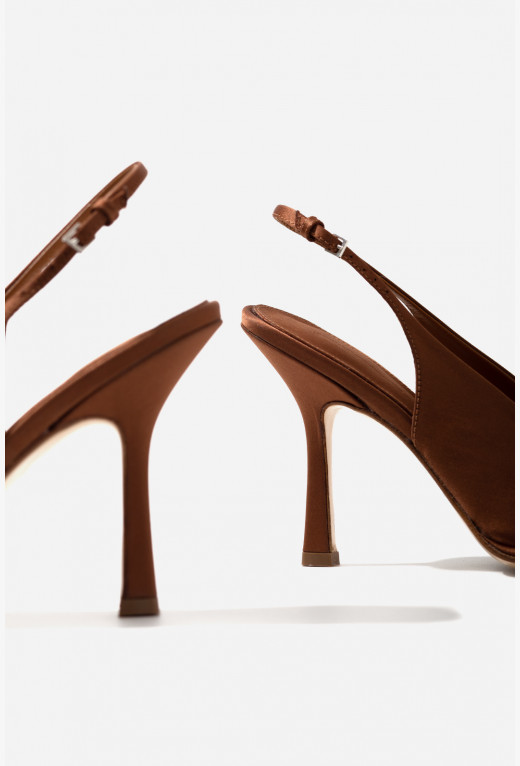 ROOMY brown slingbacks 6200 buy in the Kachorovska online store