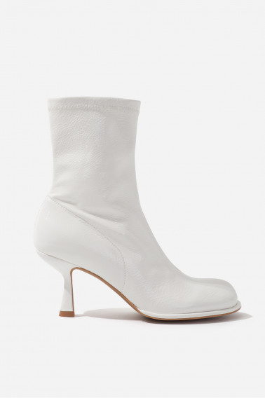 BLANCA white ankle boots