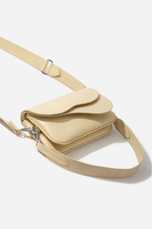 Saddle bag 2 vanilla leather crossbody /silver/