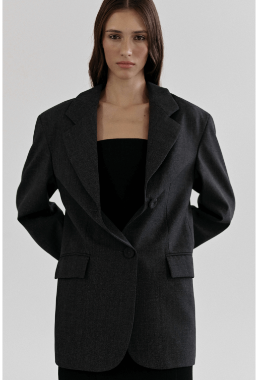 Oversize dark gray jacket