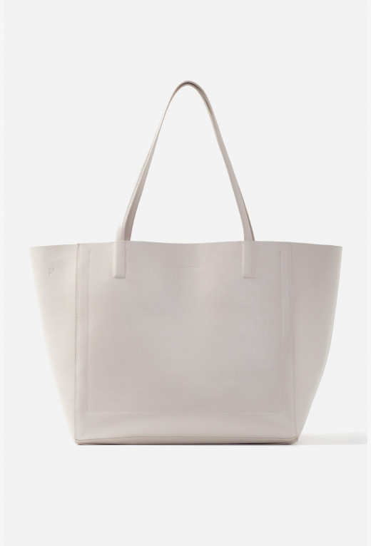 Sarah milky leather shopper bag /gold/